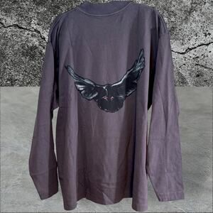 •NEW• Yeezy Gap Engineered by Balenciaga Dove Dark Grey Long Sleeve Tee • M